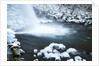 Snowy waterfall in winter by Anonymous