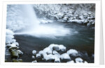 Snowy waterfall in winter by Anonymous