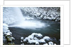 Snowy waterfall in winter by Anonymous