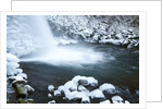 Snowy waterfall in winter by Anonymous