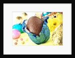 Chocolate Easter egg with opened foil by Anonymous