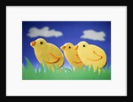 Three Easter chicks by Anonymous