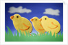 Three Easter chicks by Anonymous