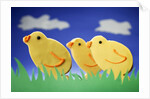 Three Easter chicks by Anonymous