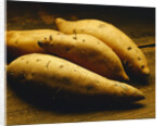 Yams on Wooden Table by Anonymous