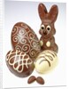 Chocolate Easter Bunny and chocolate eggs by Anonymous