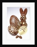 Chocolate Easter Bunny and chocolate eggs by Anonymous
