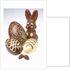 Chocolate Easter Bunny and chocolate eggs by Anonymous