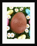 Chocolate Easter eggs in grass by Anonymous