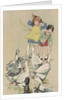 Illustration of children feeding geese by Anonymous