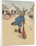Illustration of rabbit on kick scooter by Anonymous