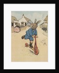 Illustration of rabbit on kick scooter by Anonymous