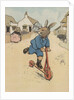 Illustration of rabbit on kick scooter by Anonymous