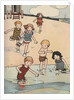 Illustration of children playing at beach by Anonymous