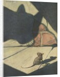 Illustration of cat hunting mouse by Anonymous