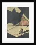 Illustration of cat hunting mouse by Anonymous