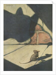 Illustration of cat hunting mouse by Anonymous