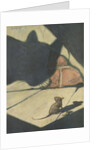 Illustration of cat hunting mouse by Anonymous