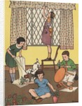Illustration of children working on household projects by Anonymous