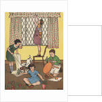 Illustration of children working on household projects by Anonymous