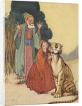 Illustration of man and girl with tiger by Anonymous