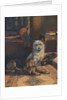 Illustration of dogs with slippers by Anonymous