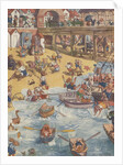 Illustration of animals at the beach by Anonymous
