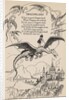 Illustration of girl riding flying dragon by Anonymous