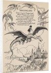Illustration of girl riding flying dragon by Anonymous