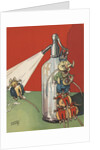Illustration of mice spraying soda syphon bottle by Anonymous