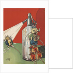 Illustration of mice spraying soda syphon bottle by Anonymous