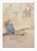 Illustration of boy daydreaming about Santa Claus by Anonymous