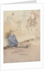 Illustration of boy daydreaming about Santa Claus by Anonymous