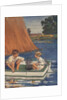 Illustration of children in sailboat by Anonymous