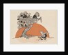 Illustration of female birds watching another bird sweep by Anonymous