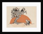 Illustration of female birds watching another bird sweep by Anonymous