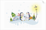 Christmas and winter scape by Anonymous