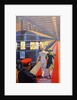 Couple walking toward passenger train by Anonymous