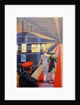 Couple walking toward passenger train by Anonymous