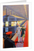 Couple walking toward passenger train by Anonymous