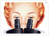 Scientist looking into microscope by Anonymous