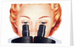 Scientist looking into microscope by Anonymous