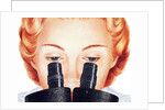 Scientist looking into microscope by Anonymous