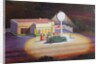 Gas station at night by Anonymous