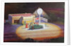 Gas station at night by Anonymous