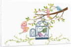 Flower background in illustration by Anonymous