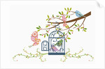 Flower background in illustration by Anonymous