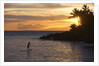 Stand-up paddler at sunset on Maui, Hawaii by Anonymous