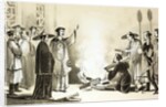 Book burning by a Manchu official by Anonymous