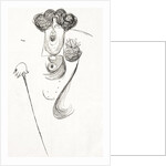 Oscar Wilde, the Irish dramatist, writer and poet. A caricature by Max Beerbohm showing his extravagent haircut, style of dress and his trademark cane. by Anonymous